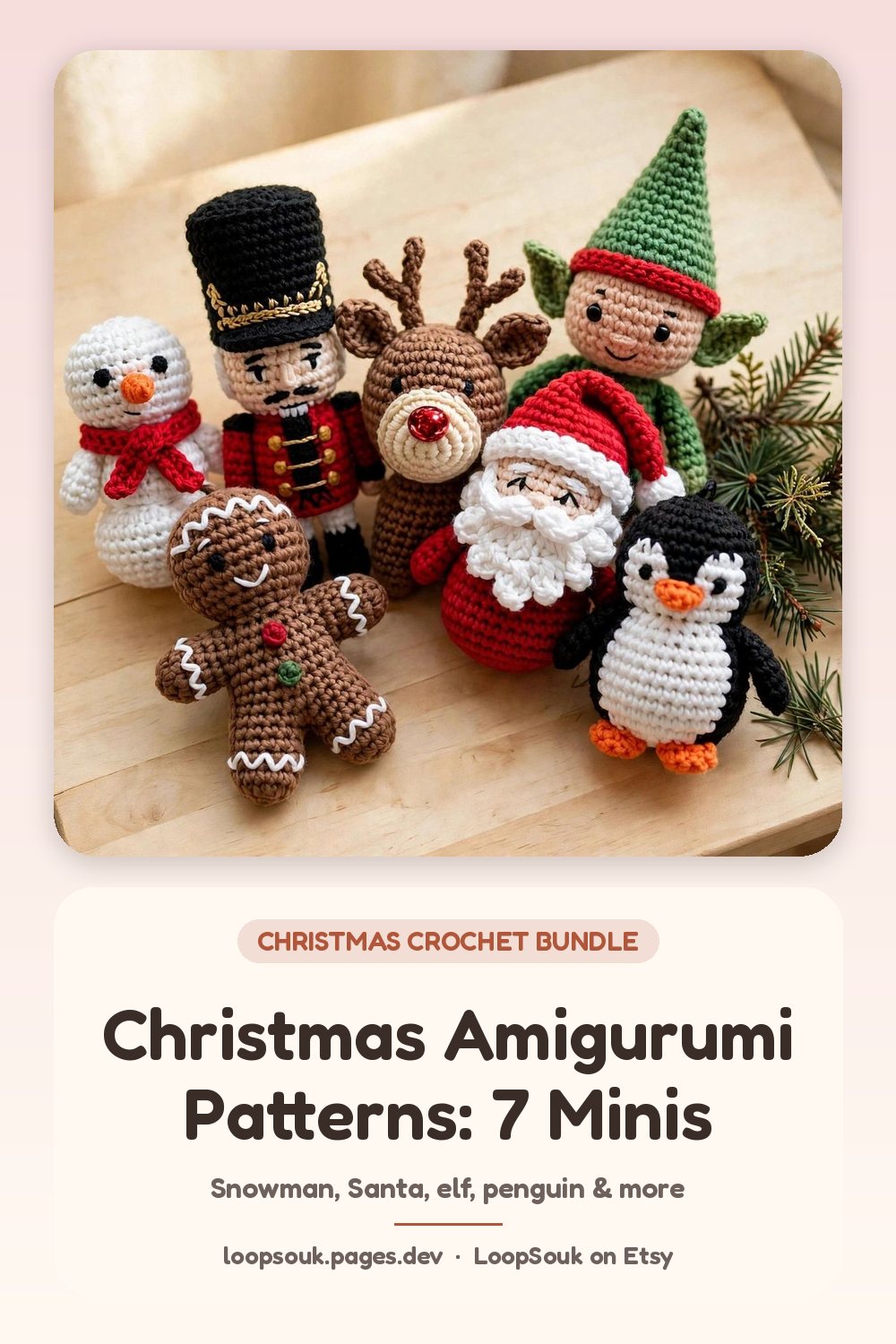 Christmas Mini Amigurumi Crochet Bundle: pin this for later