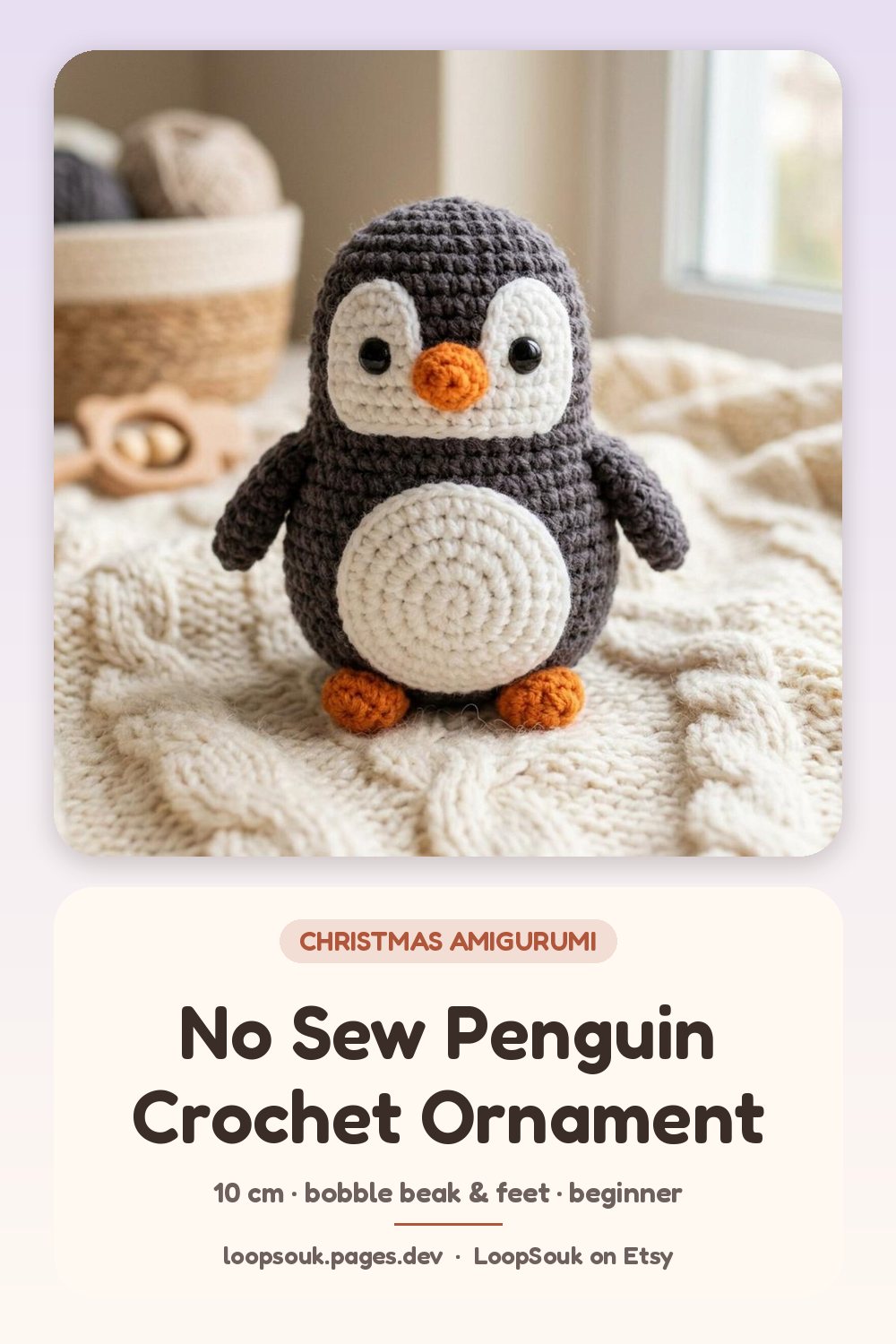 Pip the No-Sew Mini Penguin: pin this for later